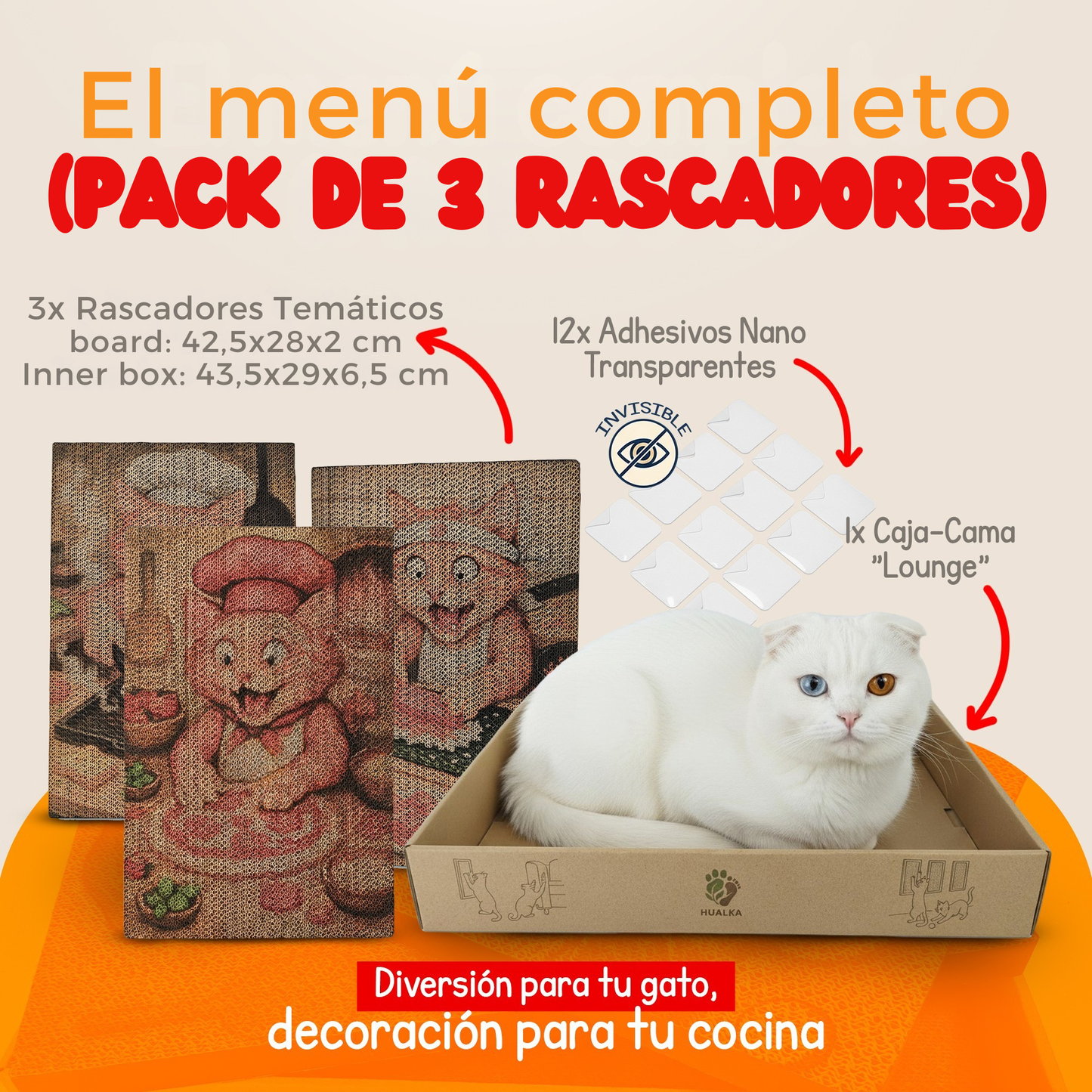 Rascador gatos 3 en 1 foodie